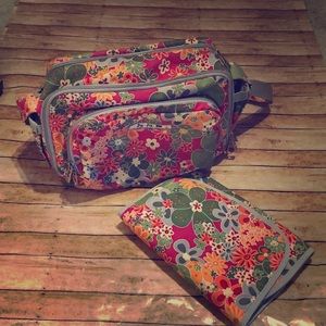 Jujube floral diaper bag